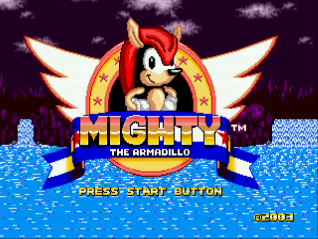 Mighty The Armadillo in Sonic the Hedgehog Title Screen
